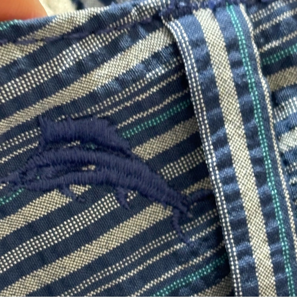 Tommy Bahama Wrinkle Resistant Nylon and Spandex Blue Striped Shorts size 35 - Picture 2 of 8